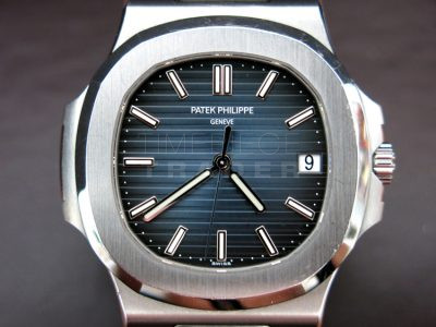 PATEK PHILIPPE Stainless Steel Nautilus Blue Dial PAPERS 5712/1A-001 – Sant  Blanc